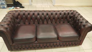 Restored Leather Sofa